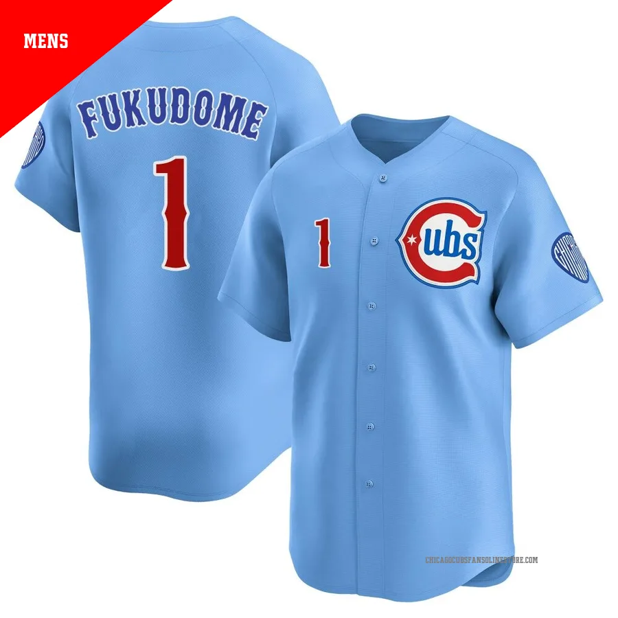 Chicago Cubs ＃1 Kosuke Fukudome Men's Limited 2nd Alternate Jersey - Royal