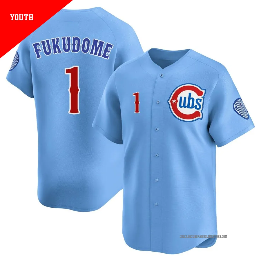 Chicago Cubs ＃1 Kosuke Fukudome Youth Limited 2nd Alternate Jersey - Royal