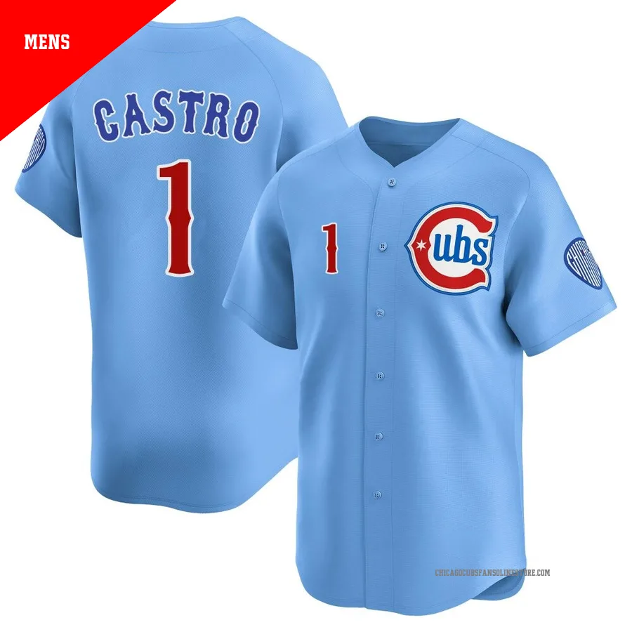 Chicago Cubs ＃1 Willi Castro Men's Limited 2nd Alternate Jersey - Royal