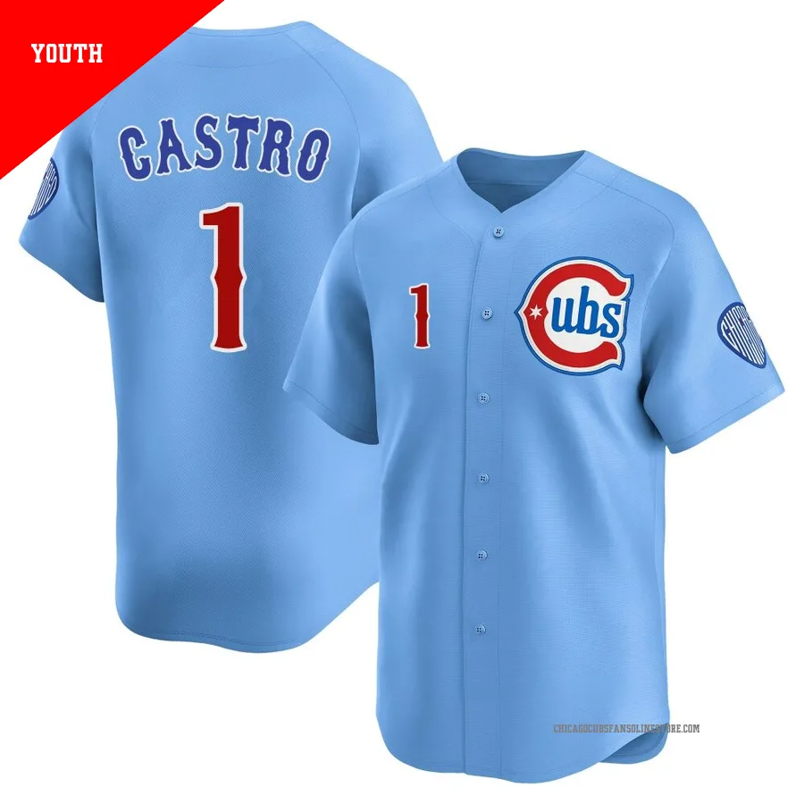 Chicago Cubs ＃1 Willi Castro Youth Limited 2nd Alternate Jersey - Royal