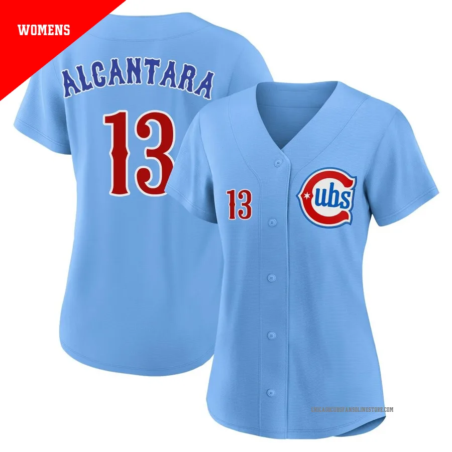 Chicago Cubs ＃13 Kevin Alcantara Women's Limited 2nd Alternate Jersey - Royal