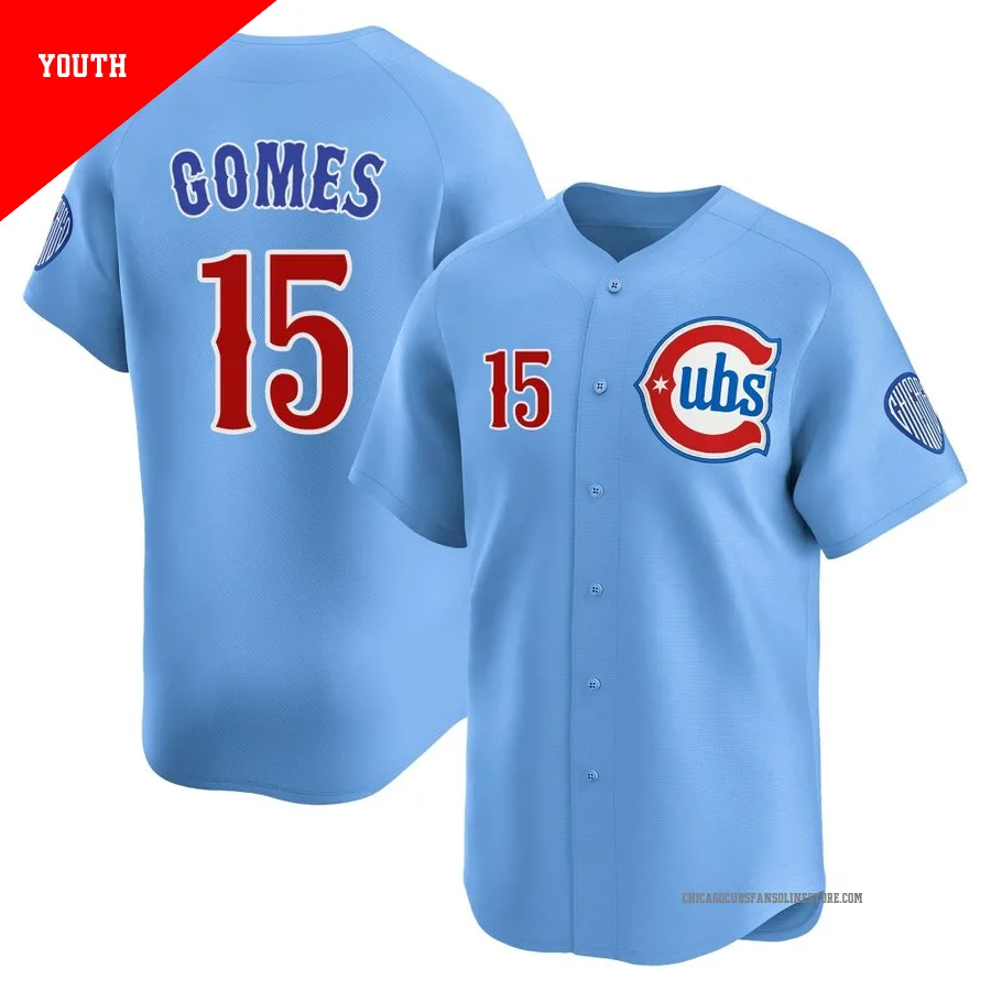 Chicago Cubs ＃15 Yan Gomes Youth Limited 2nd Alternate Jersey - Royal