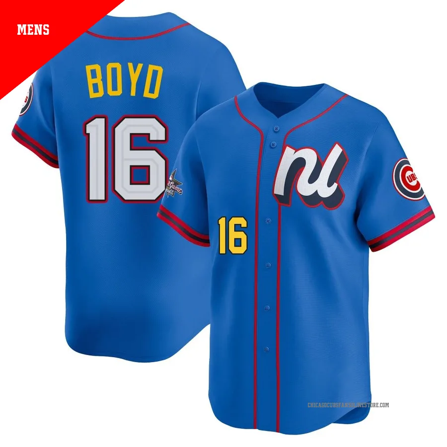 Chicago Cubs ＃16 Matthew Boyd Men's Limited National League 2025 All-Star Edition Jersey - Blue