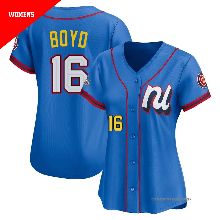 Chicago Cubs ＃16 Matthew Boyd Women's Limited National League 2025 All-Star Edition Jersey - Blue