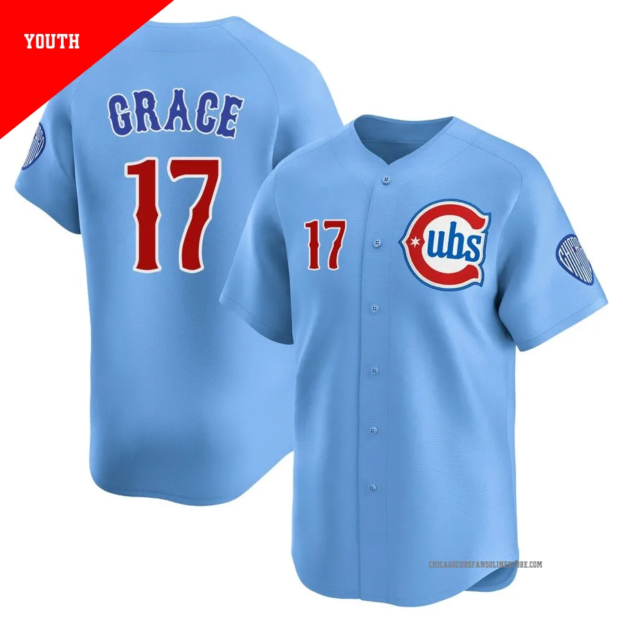 Chicago Cubs ＃17 Mark Grace Youth Limited 2nd Alternate Jersey - Royal