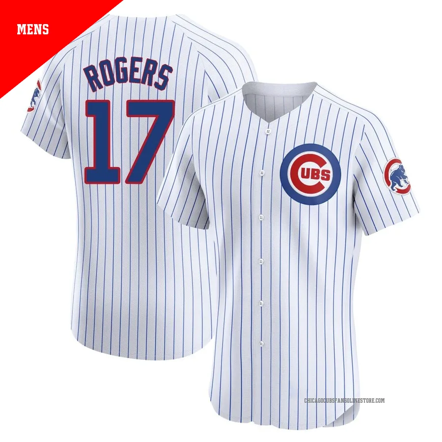 Chicago Cubs ＃17 Taylor Rogers Men's Elite Home Jersey - White
