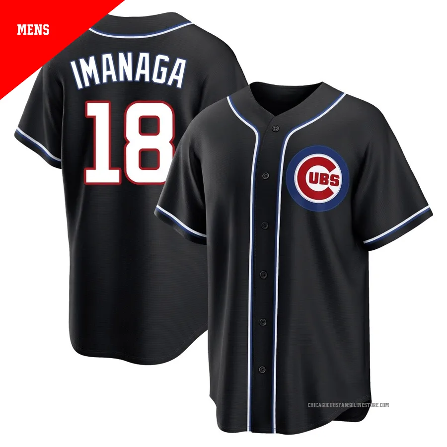 Chicago Cubs ＃18 Shota Imanaga Men's Replica Fashion Out Jersey - Black