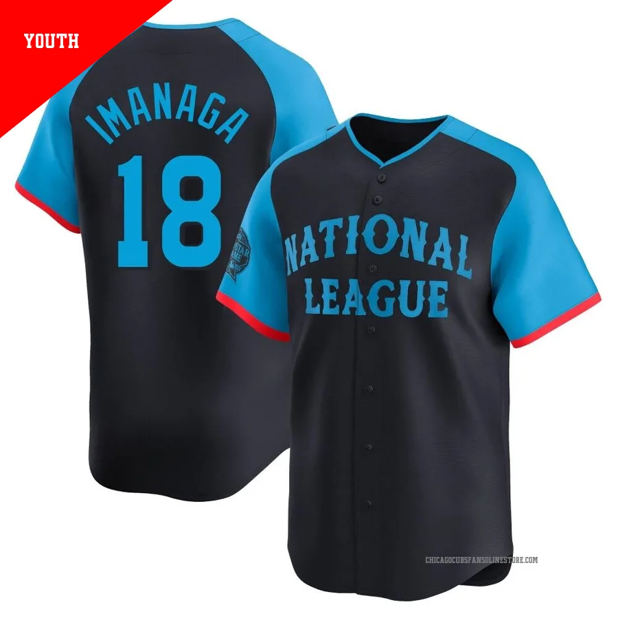 Chicago Cubs ＃18 Shota Imanaga Youth Limited National League 2024 All-Star Game Jersey - Navy