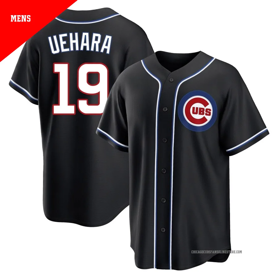 Chicago Cubs ＃19 Koji Uehara Men's Replica Fashion Out Jersey - Black