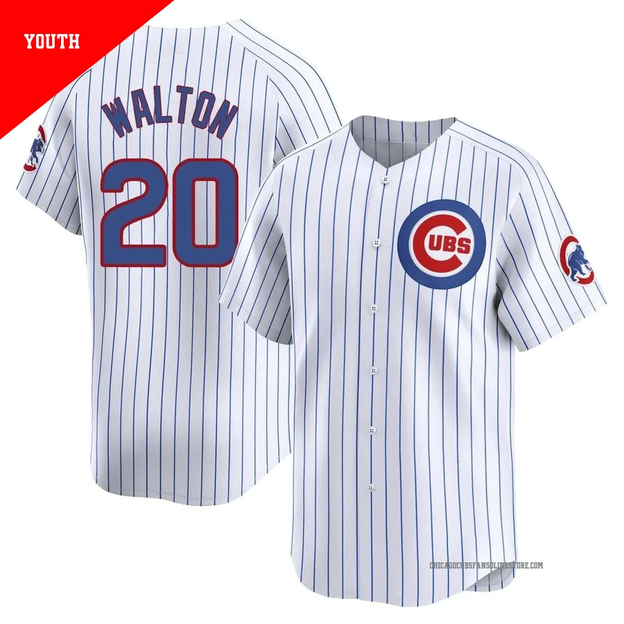Chicago Cubs ＃20 Jerome Walton Youth Limited Home Jersey - White