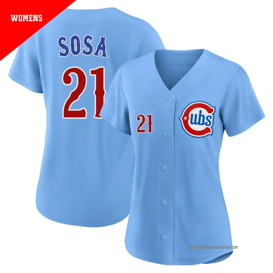 Chicago Cubs ＃21 Sammy Sosa Women's Limited 2nd Alternate Jersey - Royal