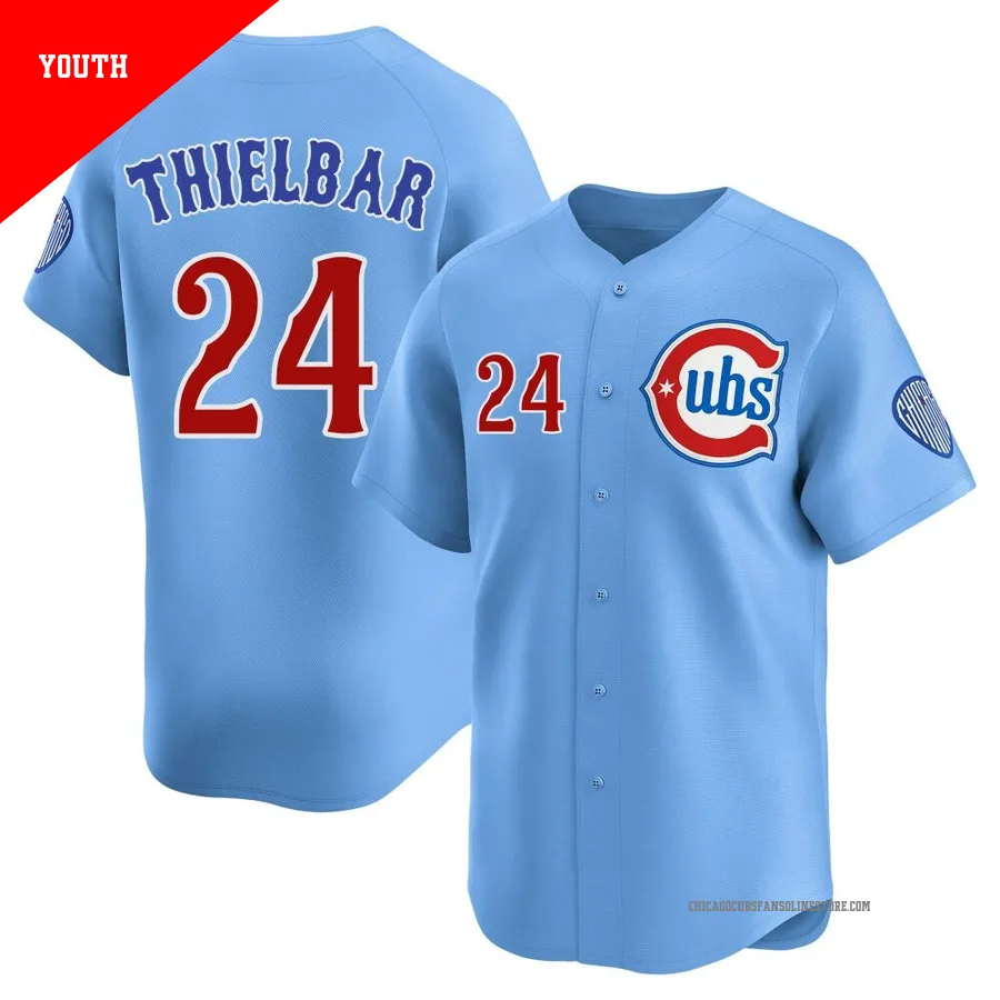 Chicago Cubs ＃24 Caleb Thielbar Youth Limited 2nd Alternate Jersey - Royal