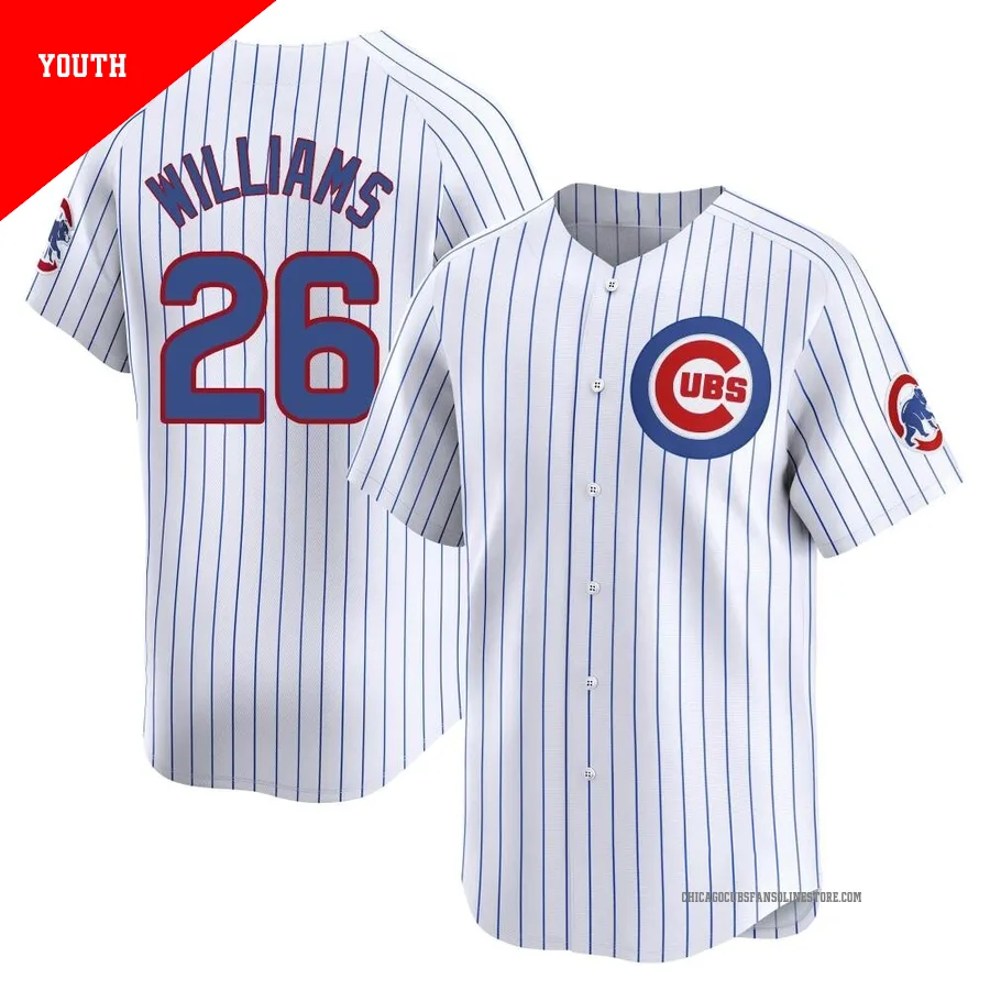 Chicago Cubs ＃26 Billy Williams Youth Limited Home Jersey - White