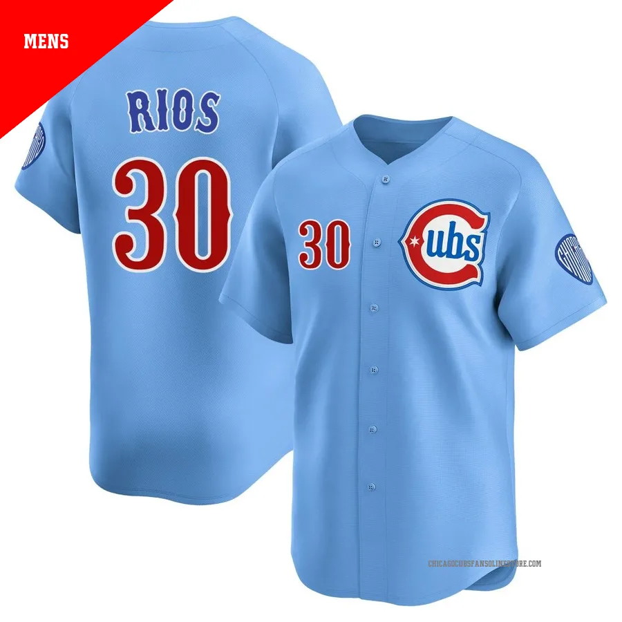 Chicago Cubs ＃30 Edwin Rios Men's Limited 2nd Alternate Jersey - Royal