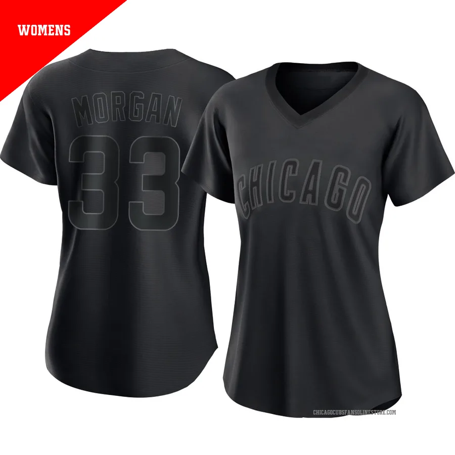 Chicago Cubs ＃33 Eli Morgan Women's Authentic Pitch Fashion Jersey - Black