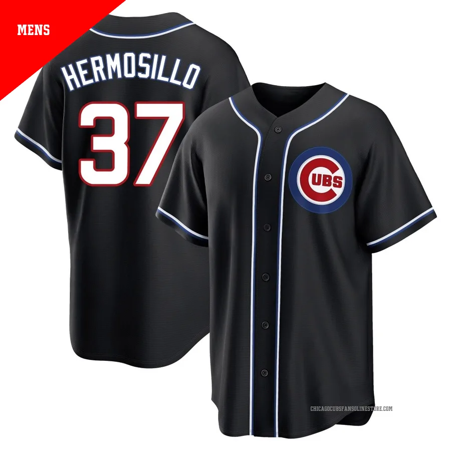 Chicago Cubs ＃37 Michael Hermosillo Men's Replica Fashion Out Jersey - Black
