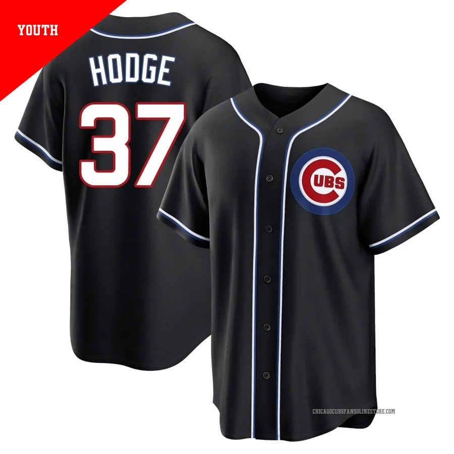 Chicago Cubs ＃37 Porter Hodge Youth Replica Fashion Out Jersey - Black