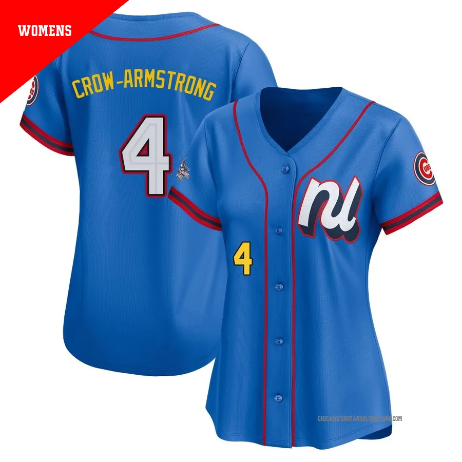 Chicago Cubs ＃4 Pete Crow-Armstrong Women's Limited National League 2025 All-Star Edition Jersey - Blue
