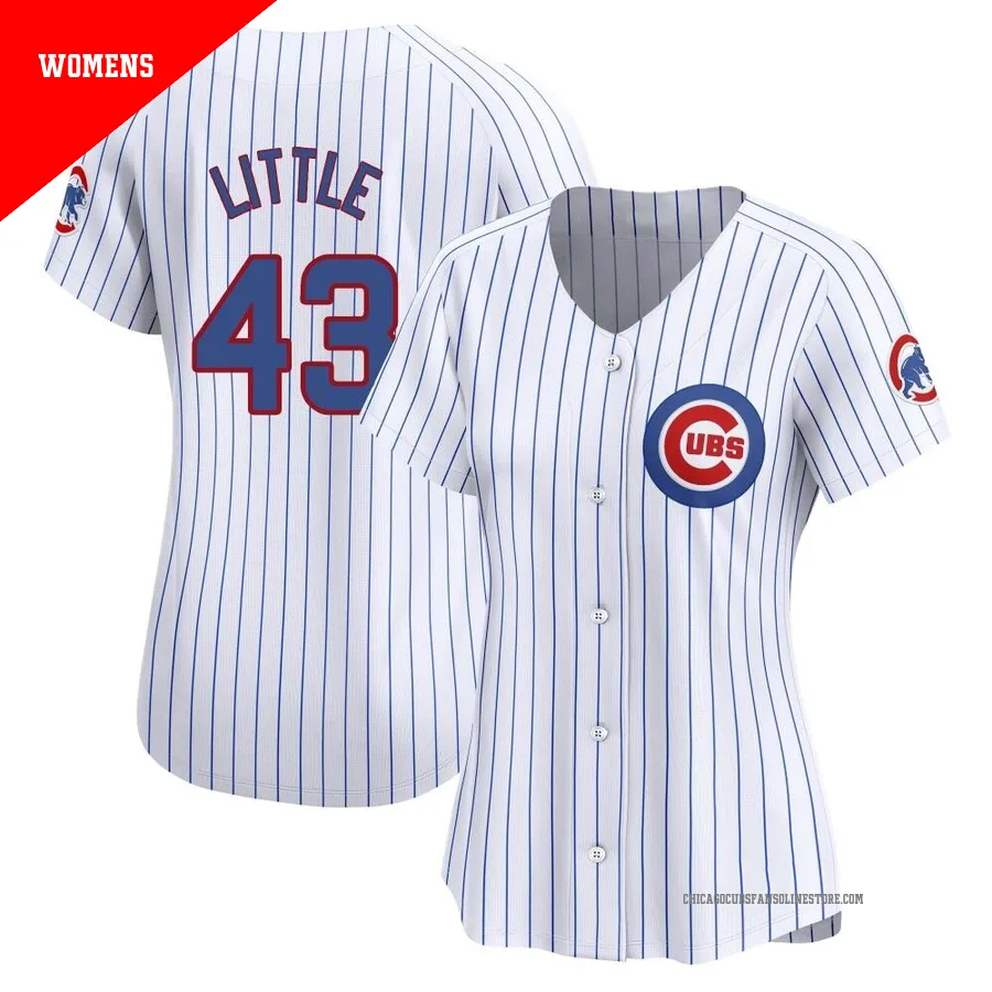 Chicago Cubs ＃43 Luke Little Women's Limited Home Jersey - White
