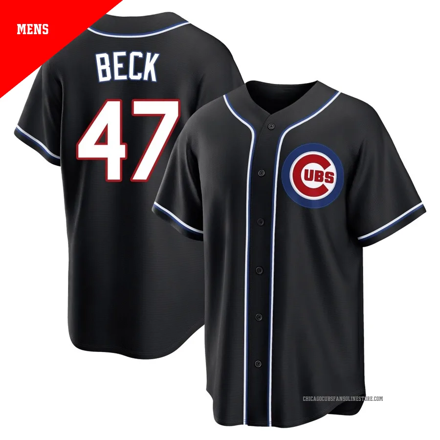 Chicago Cubs ＃47 Rod Beck Men's Replica Fashion Out Jersey - Black