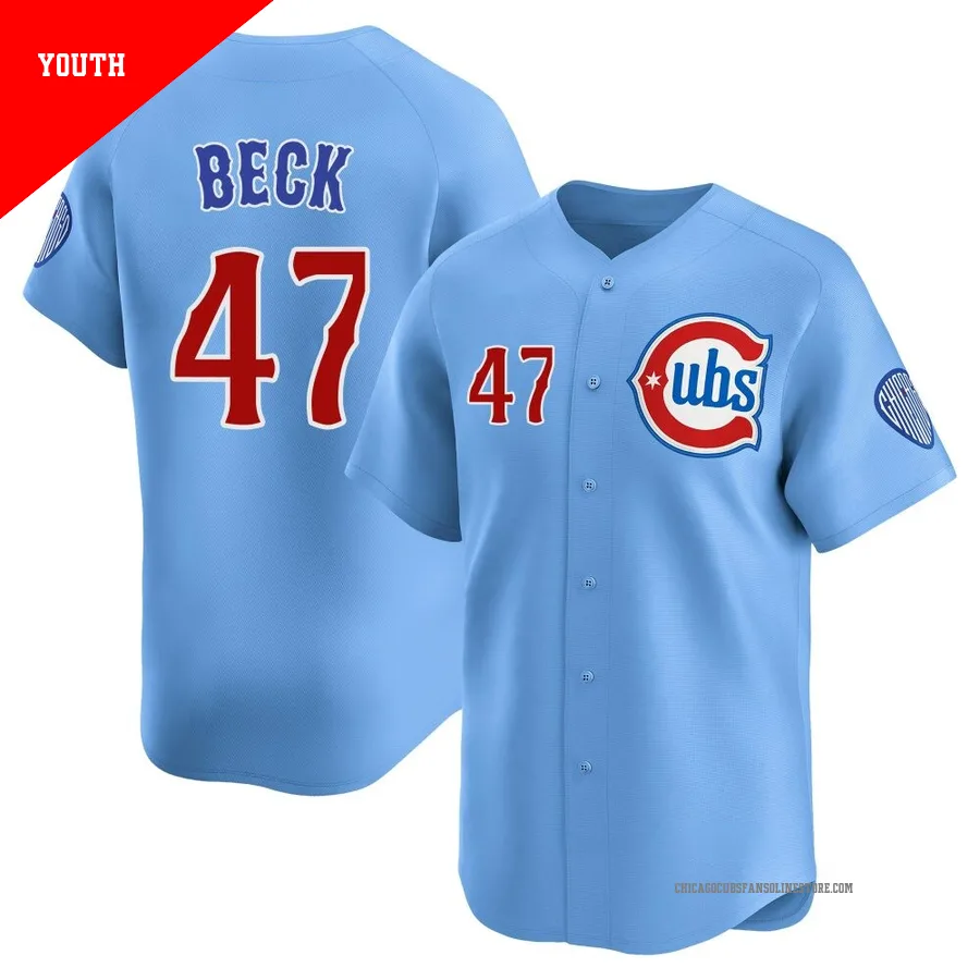 Chicago Cubs ＃47 Rod Beck Youth Limited 2nd Alternate Jersey - Royal