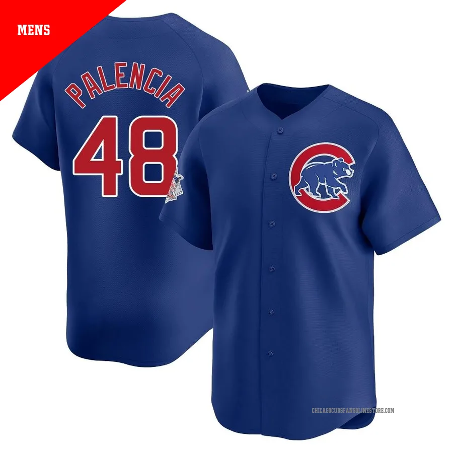 Chicago Cubs ＃48 Daniel Palencia Men's Limited Alternate Jersey - Royal