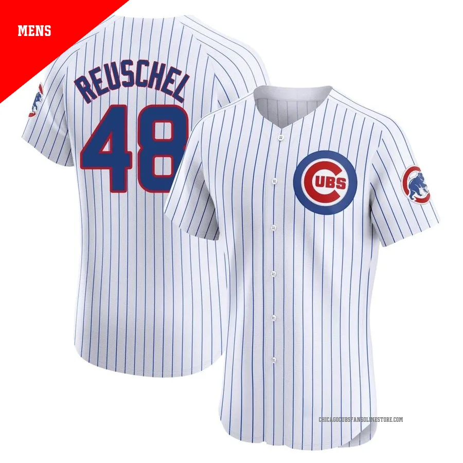 Chicago Cubs ＃48 Rick Reuschel Men's Elite Home Jersey - White