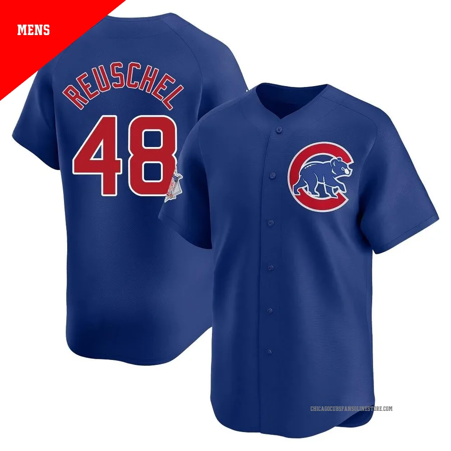 Chicago Cubs ＃48 Rick Reuschel Men's Limited Alternate Jersey - Royal