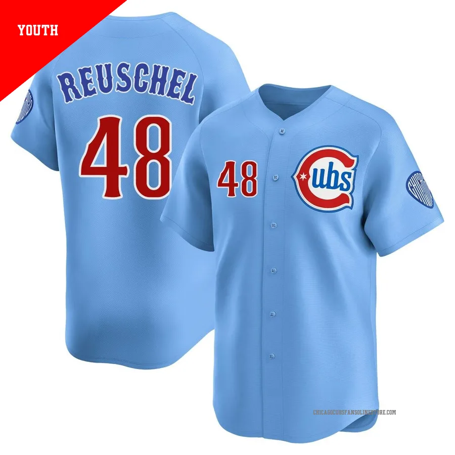 Chicago Cubs ＃48 Rick Reuschel Youth Limited 2nd Alternate Jersey - Royal