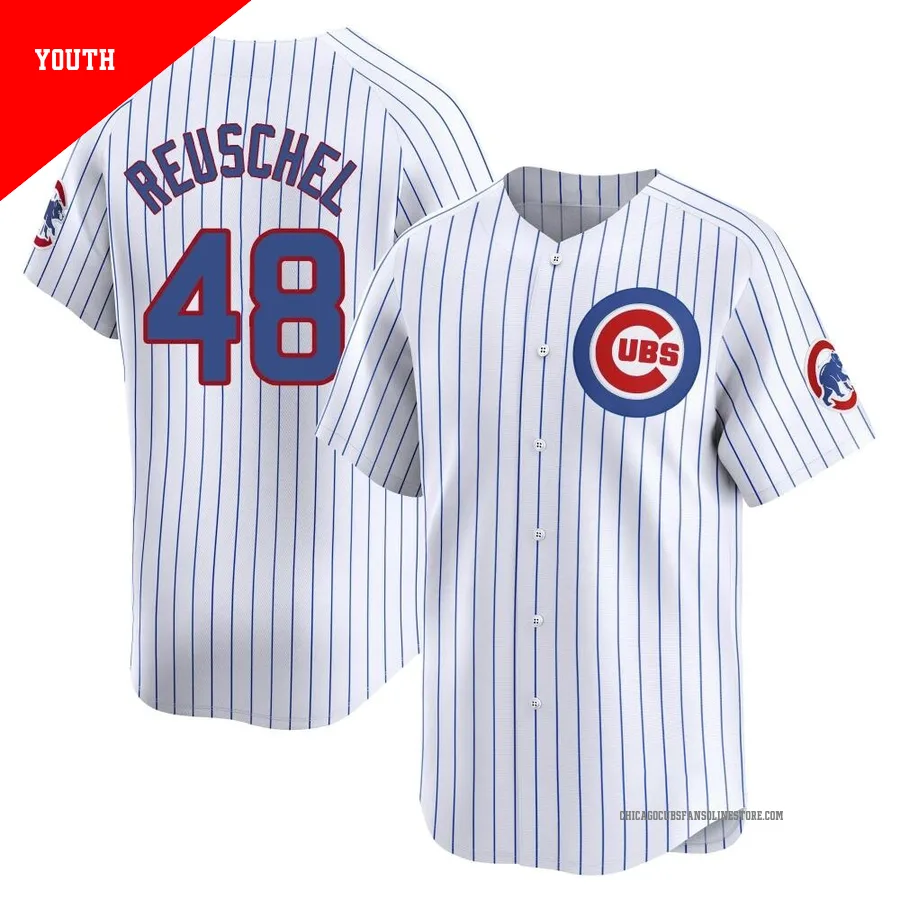 Chicago Cubs ＃48 Rick Reuschel Youth Limited Home Jersey - White