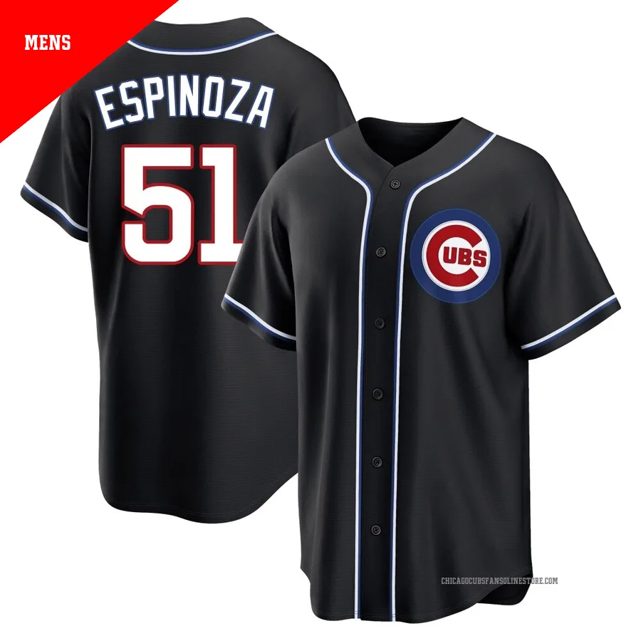 Chicago Cubs ＃51 Anderson Espinoza Men's Replica Fashion Out Jersey - Black