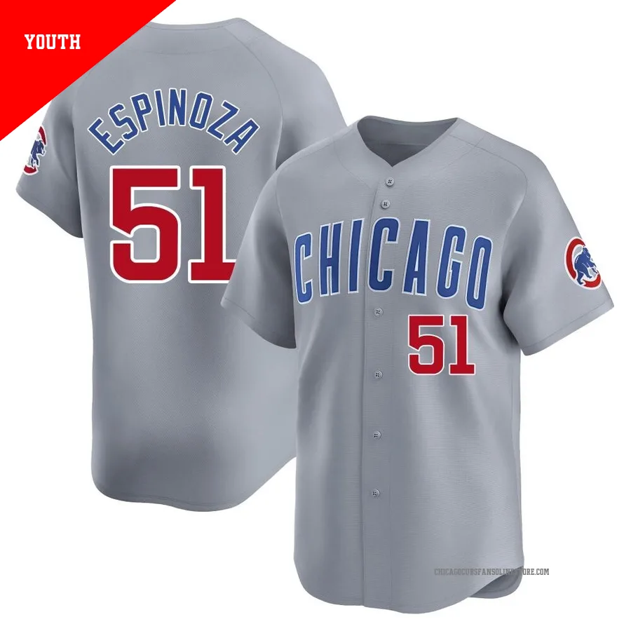 Chicago Cubs ＃51 Anderson Espinoza Youth Limited Road Jersey - Gray
