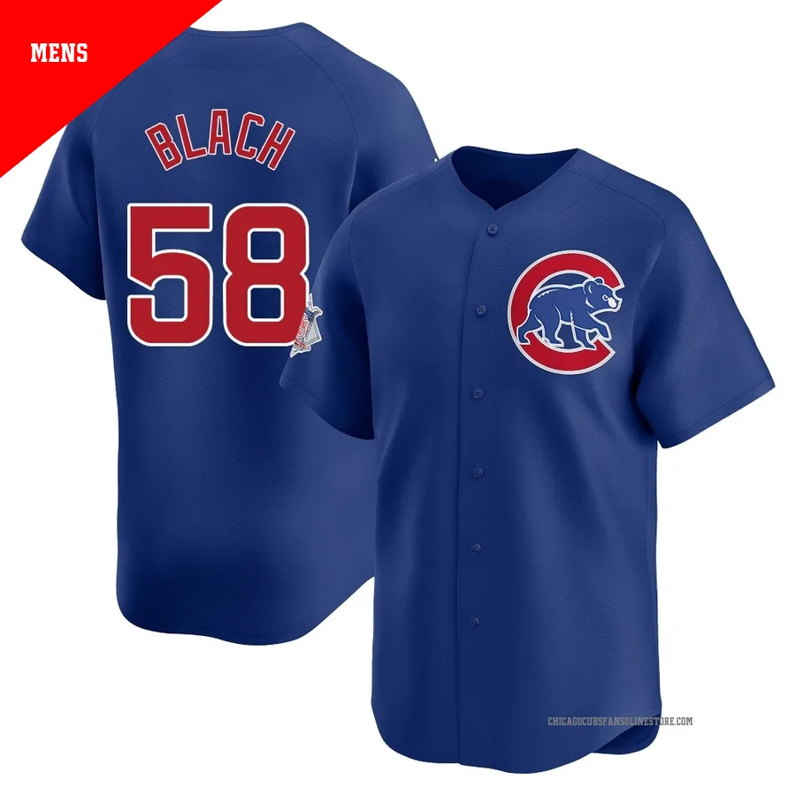 Chicago Cubs ＃58 Ty Blach Men's Limited Alternate Jersey - Royal