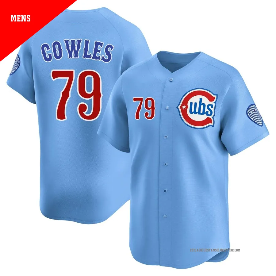 Chicago Cubs ＃79 Benjamin Cowles Men's Limited 2nd Alternate Jersey - Royal