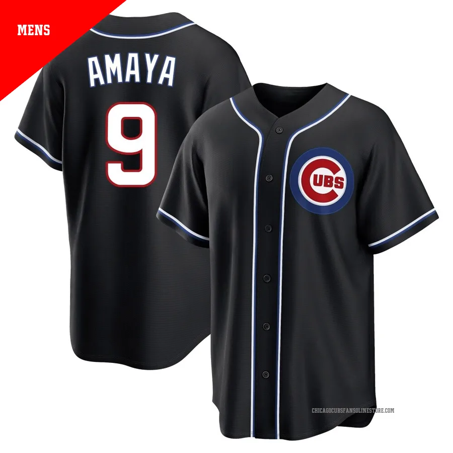 Chicago Cubs ＃9 Miguel Amaya Men's Replica Fashion Out Jersey - Black